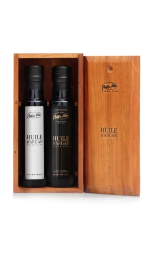 COFFRET CADEAU DUO D'HUILE D'ARGAN COSMETIQUE ET ALLIMENTAIRE 2x100 ml